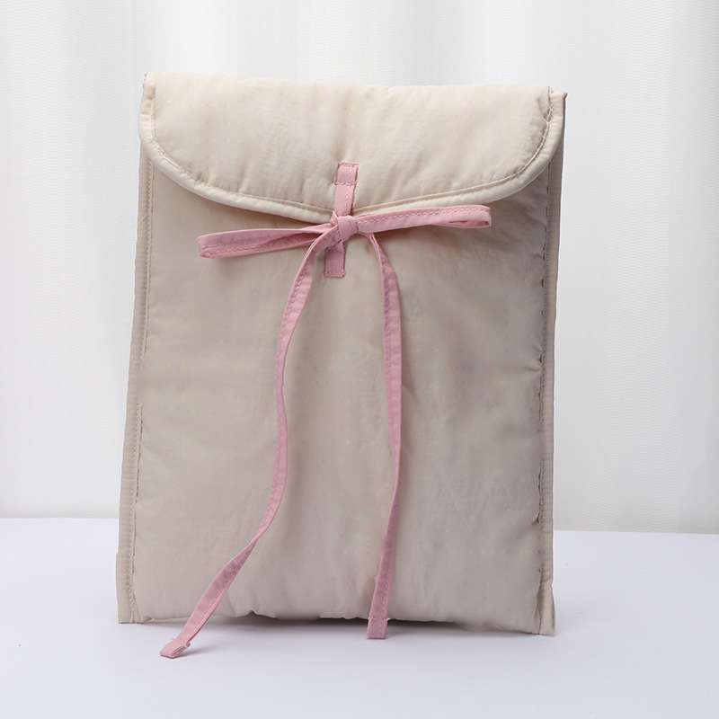 Geantă cu curea funda pentru laptop și tabletă, impermeabilă, ultra-ușoară, cu căptușeală din nailon, stil balet, pentru femei