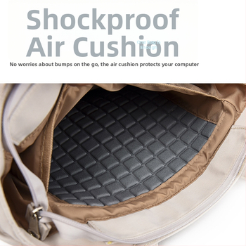 Tote kuprinė nešiojamam kompiuteriui - nailonas, atspari vandeniui ir smūgiams, vidinės kišenės nešiojamam kompiuteriui ir telefonui, užtrauktuko kišenė, poliesterio padas, dviguba pečių juosta