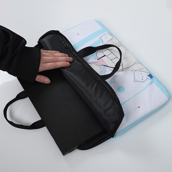 Unisex torba za laptop i tablet, Oxford tkanina i PU koža, uzorak anime crtani lik, PU podstava