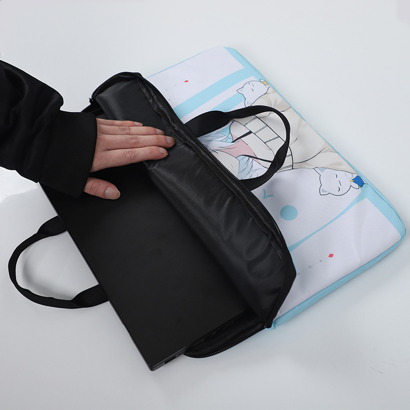 Unisex torba za laptop i tablet, Oxford tkanina i PU koža, uzorak anime crtani lik, PU podstava