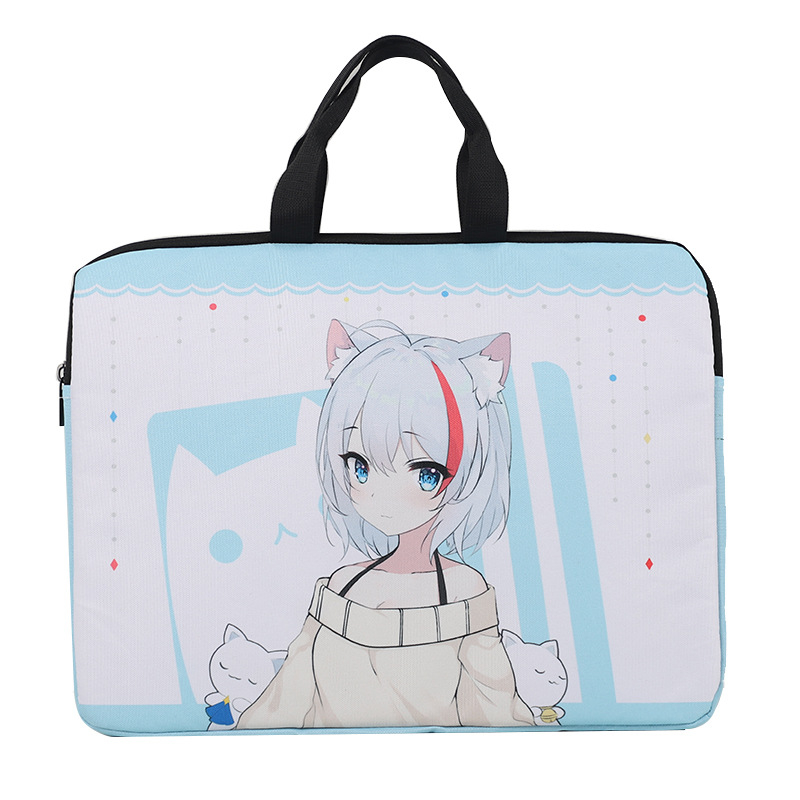 Unisex torba za laptop i tablet, Oxford tkanina i PU koža, uzorak anime crtani lik, PU podstava