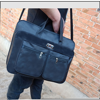 Meijie G078 Geantă pentru laptop din nailon, închidere cu fermoar, buzunare pentru laptop/tabletă/cameră, respirabilă, protecție anti-furt