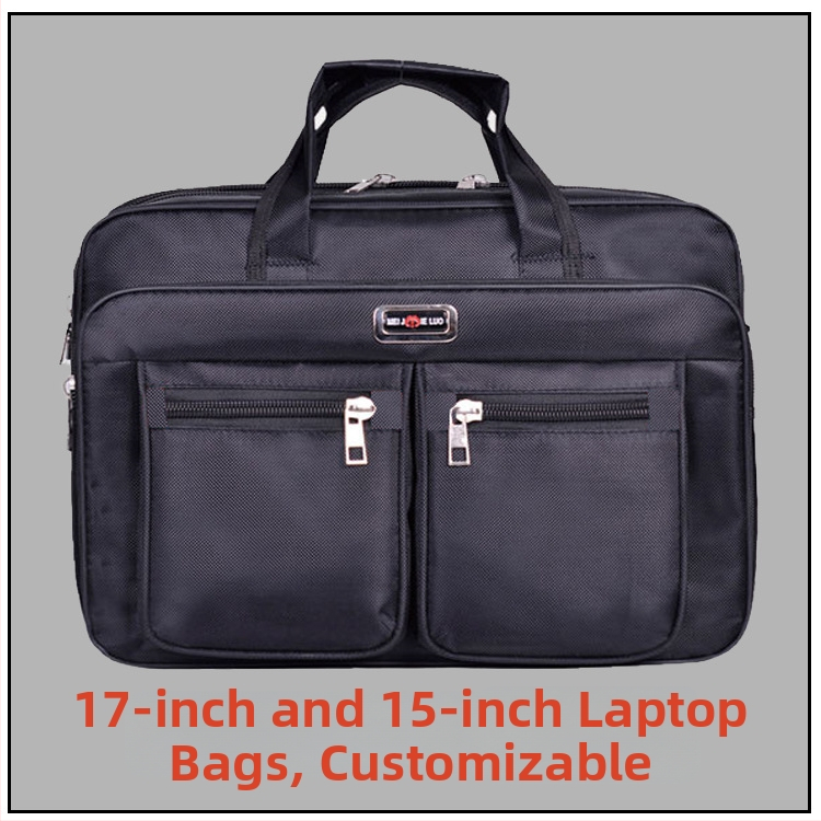 Meijie G078 Geantă pentru laptop din nailon, închidere cu fermoar, buzunare pentru laptop/tabletă/cameră, respirabilă, protecție anti-furt