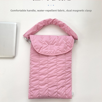 Quiltované ochranné púzdro s vyšívaným vzorom — ultra ľahké, proti krádeži a proti nárazom pre notebook a iPad; vonkajší polyester, vnútorná bavlna