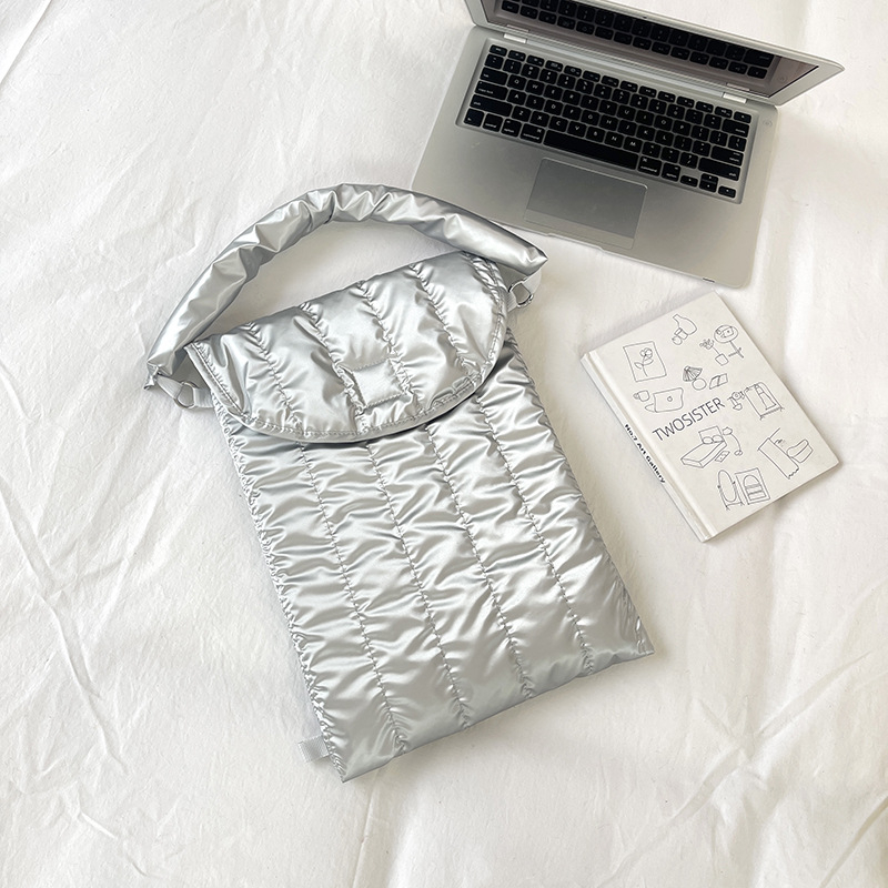 Quiltované ochranné púzdro s vyšívaným vzorom — ultra ľahké, proti krádeži a proti nárazom pre notebook a iPad; vonkajší polyester, vnútorná bavlna