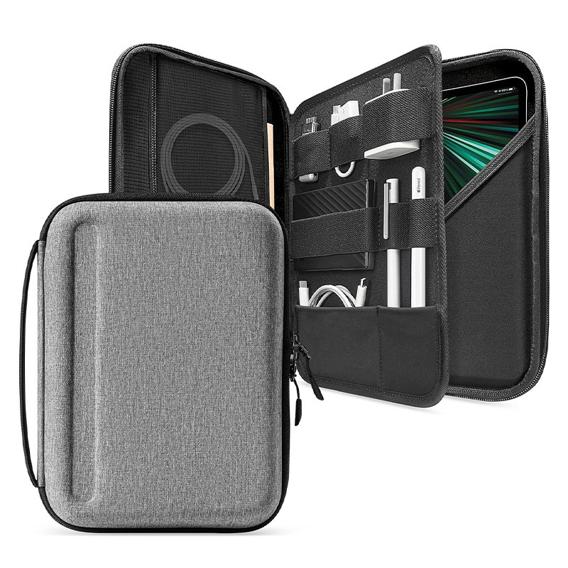 Husă de protecție iPad Pro pentru tabletă — carcasă rigidă EVA, impermeabilă, fermoar, mâner moale