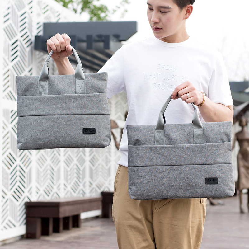 Canvasová taška na notebook so zipsom, mäkké podšitie, vnútorné vrecká (ID, telefón, zips), unisex, kórejský štýl, vlastný logotyp