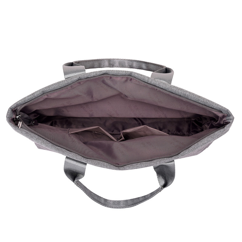 Canvasová taška na notebook so zipsom, mäkké podšitie, vnútorné vrecká (ID, telefón, zips), unisex, kórejský štýl, vlastný logotyp