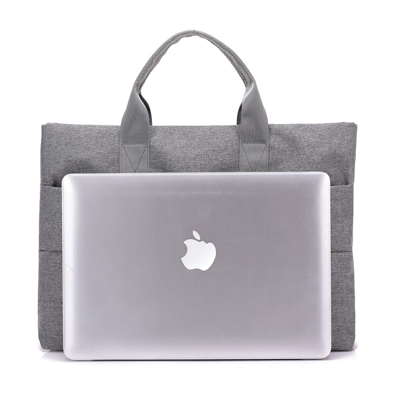 Canvasová taška na notebook so zipsom, mäkké podšitie, vnútorné vrecká (ID, telefón, zips), unisex, kórejský štýl, vlastný logotyp