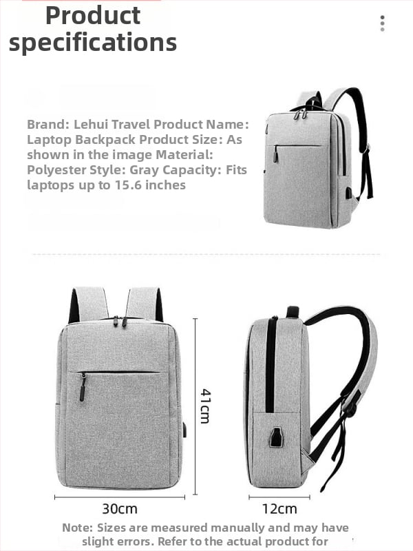 Batoh na notebook 15-palcový, veľká kapacita, minimalistický, viacúčelový obchodný batoh na notebook, prenosný