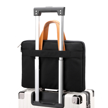 Torba za laptop od Oxford tkanine, unisex, prozračna, vodootporna, otporna na habanje i udarce, podstava od poliestera, jednobojni dizajn, poslovni stil.