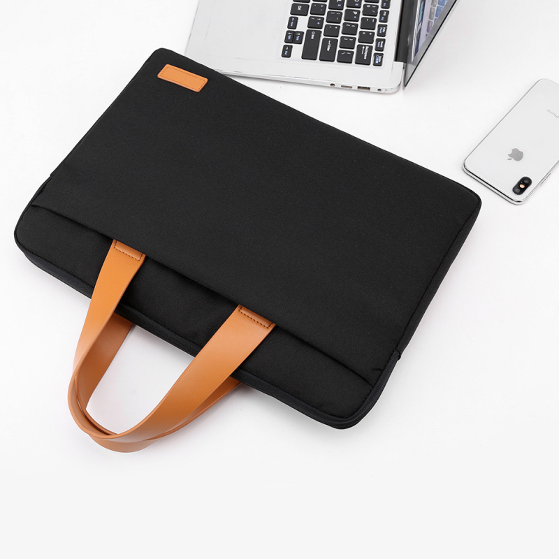 Torba za laptop od Oxford tkanine, unisex, prozračna, vodootporna, otporna na habanje i udarce, podstava od poliestera, jednobojni dizajn, poslovni stil.