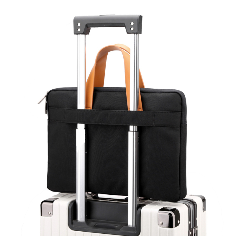 Torba za laptop od Oxford tkanine, unisex, prozračna, vodootporna, otporna na habanje i udarce, podstava od poliestera, jednobojni dizajn, poslovni stil.