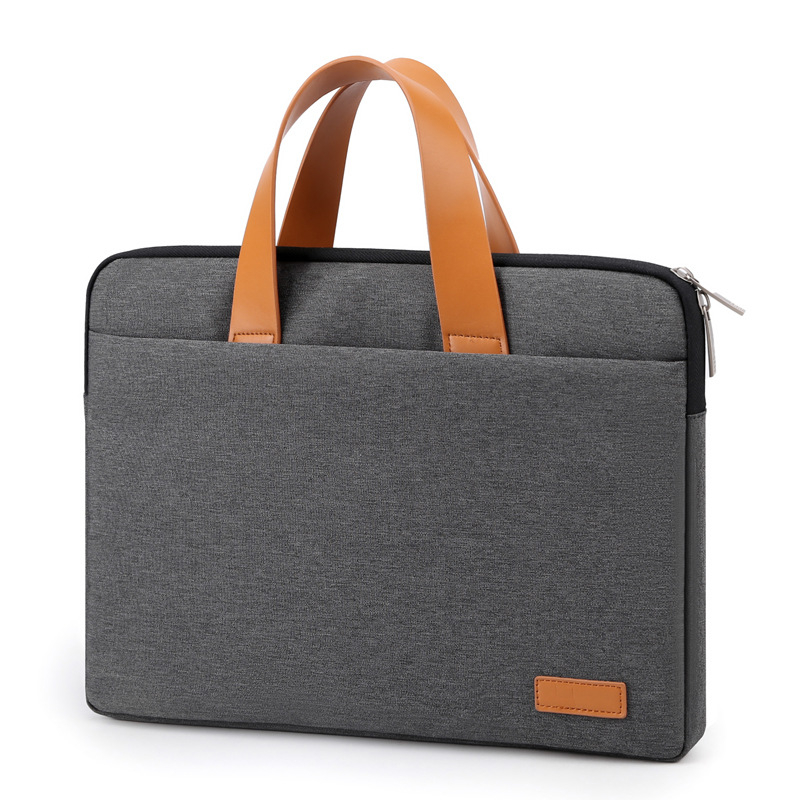 Torba za laptop od Oxford tkanine, unisex, prozračna, vodootporna, otporna na habanje i udarce, podstava od poliestera, jednobojni dizajn, poslovni stil.