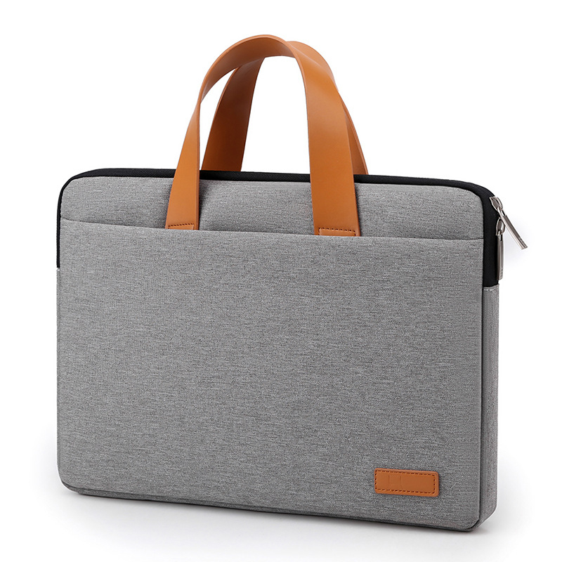 Torba za laptop od Oxford tkanine, unisex, prozračna, vodootporna, otporna na habanje i udarce, podstava od poliestera, jednobojni dizajn, poslovni stil.