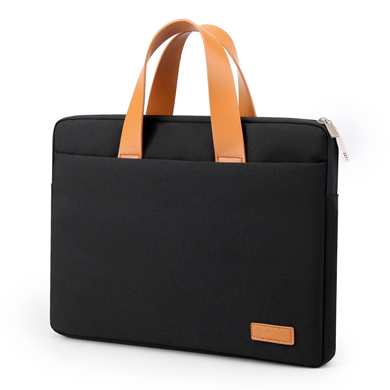 Torba za laptop od Oxford tkanine, unisex, prozračna, vodootporna, otporna na habanje i udarce, podstava od poliestera, jednobojni dizajn, poslovni stil.