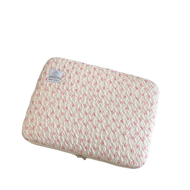 Obal na tablet s dizajnom mašličky, polyester, tenká zamatová podšívka, ľahký a priedušný, štýl voľnočasového cestovania