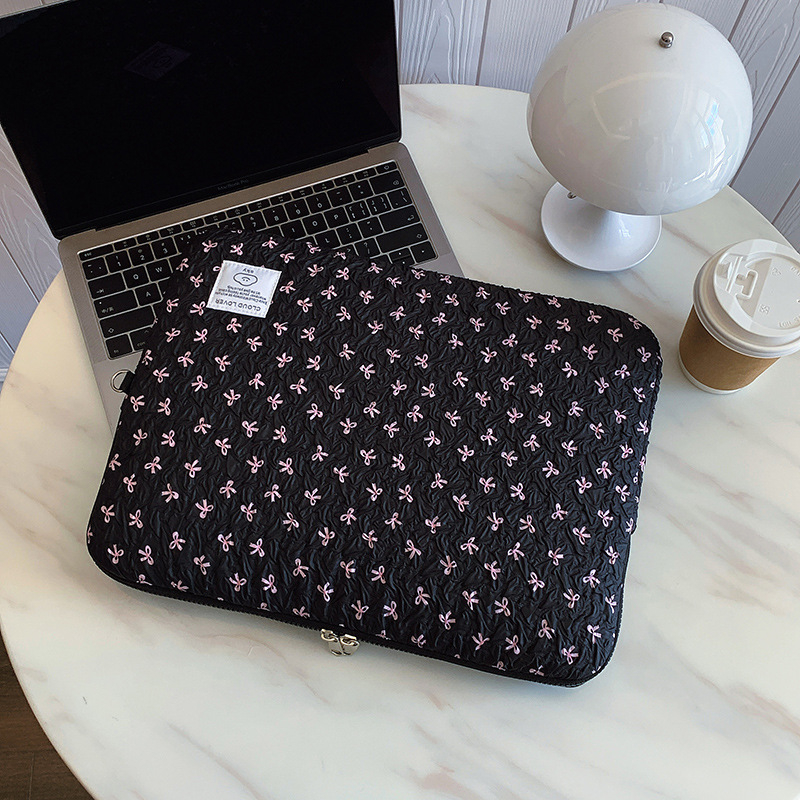 Obal na tablet s dizajnom mašličky, polyester, tenká zamatová podšívka, ľahký a priedušný, štýl voľnočasového cestovania