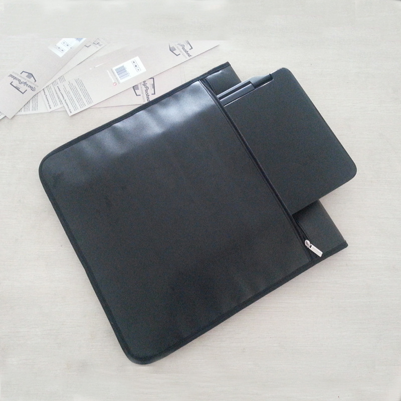 Taška na notebook/tablet s ochranou RFID, PU koža, uzáver Velcro, vnútorné vrecká a viacero priehrad (notebook, telefón, ID, kamera)