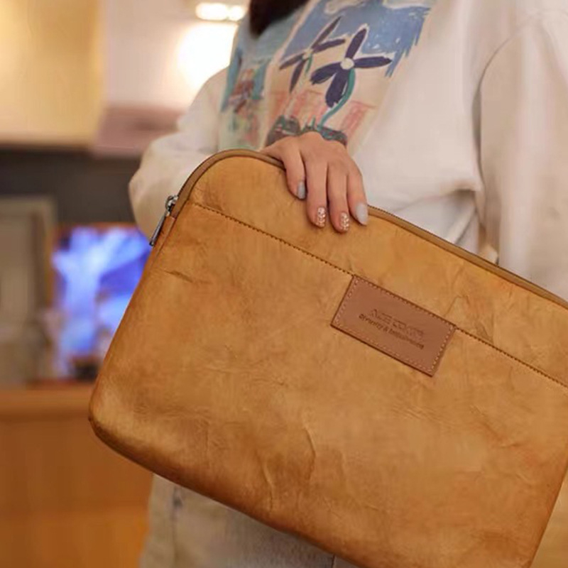 Torba za laptop s PU podstavom, vodootporna, ultra lagana, jednofarbni uzorak, poslovni elit stil, unisex, proljeće 2025