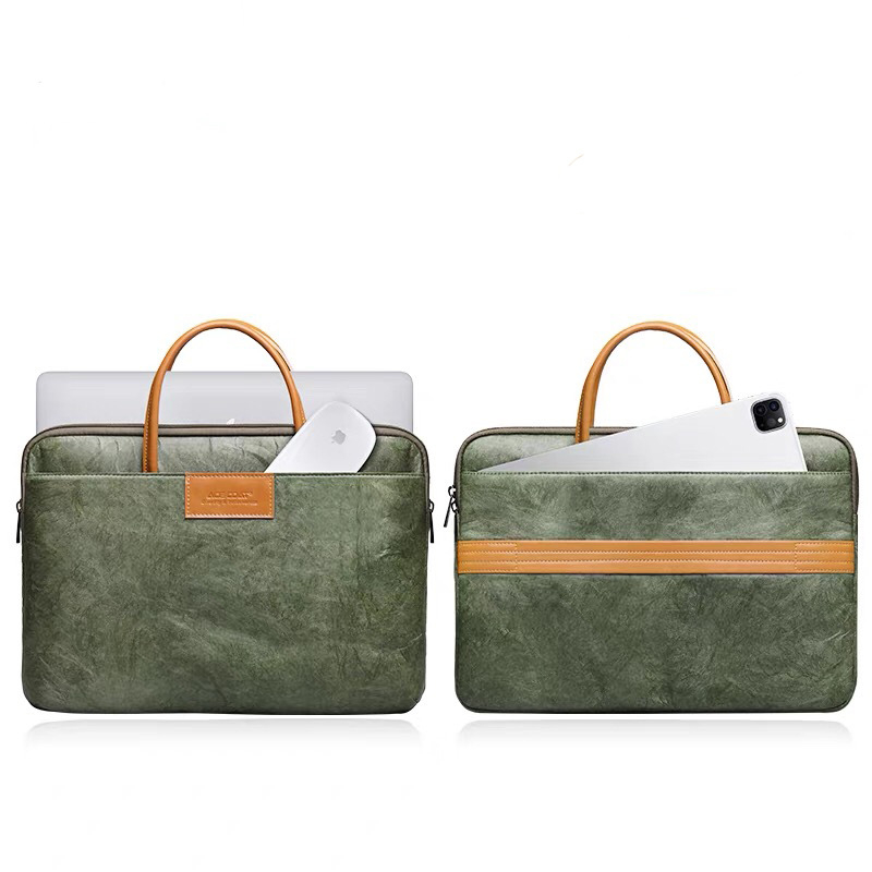 Torba za laptop s PU podstavom, vodootporna, ultra lagana, jednofarbni uzorak, poslovni elit stil, unisex, proljeće 2025