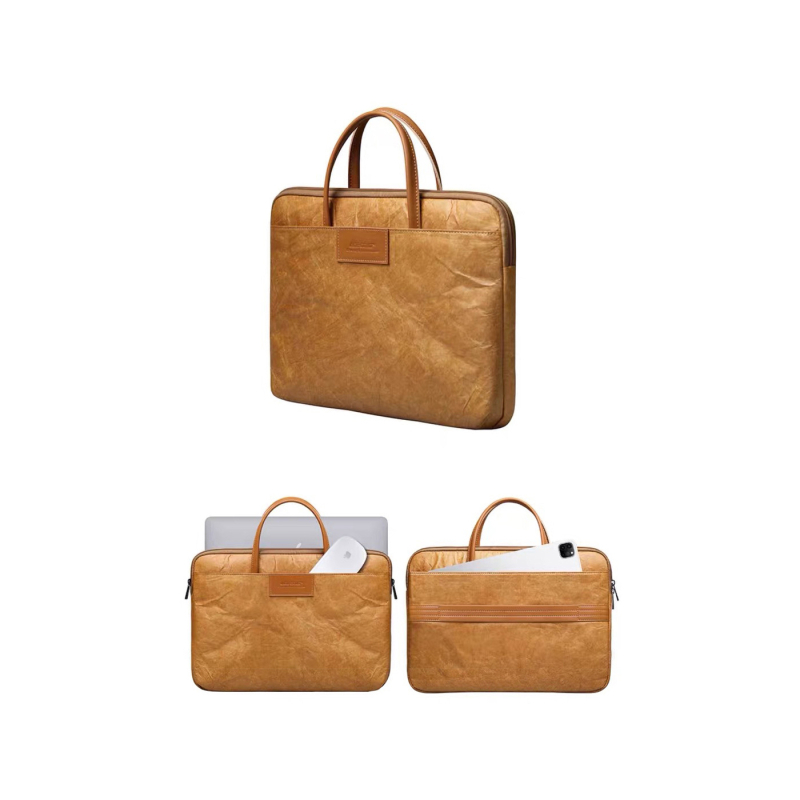 Torba za laptop s PU podstavom, vodootporna, ultra lagana, jednofarbni uzorak, poslovni elit stil, unisex, proljeće 2025