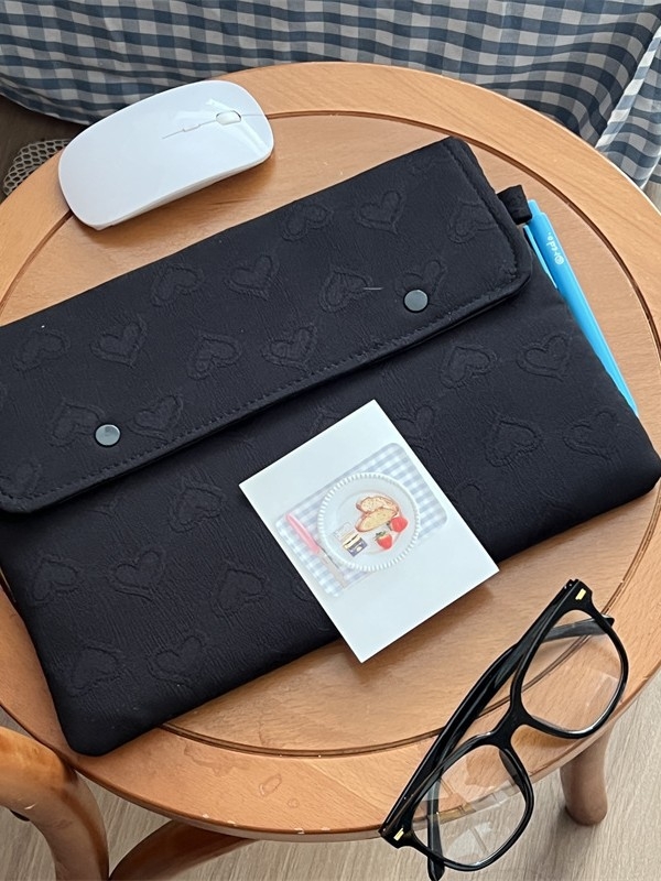 Torba za laptop u obliku srca, INS stil, PU podstava, poliester, jednostavna boja, za žene