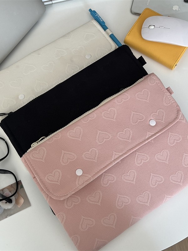 Torba za laptop u obliku srca, INS stil, PU podstava, poliester, jednostavna boja, za žene