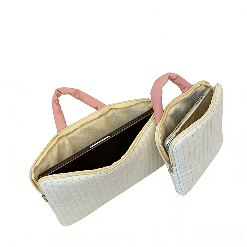 Geantă din nylon pentru tablete și laptopuri — rezistentă la uzură și șocuri, închidere în cârlig, mâner moale, buzunar interior pentru carduri