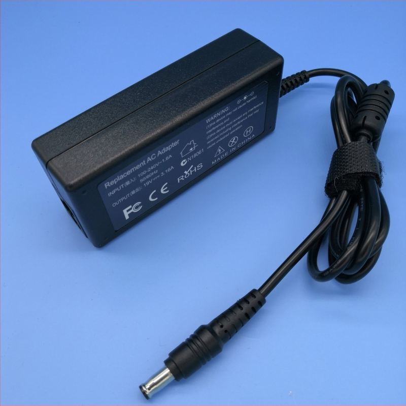 Sülearvutite toiteadapter 19V 3.16A, 60W, sisend 110–240V, ühilduv Samsung sülearvutitega