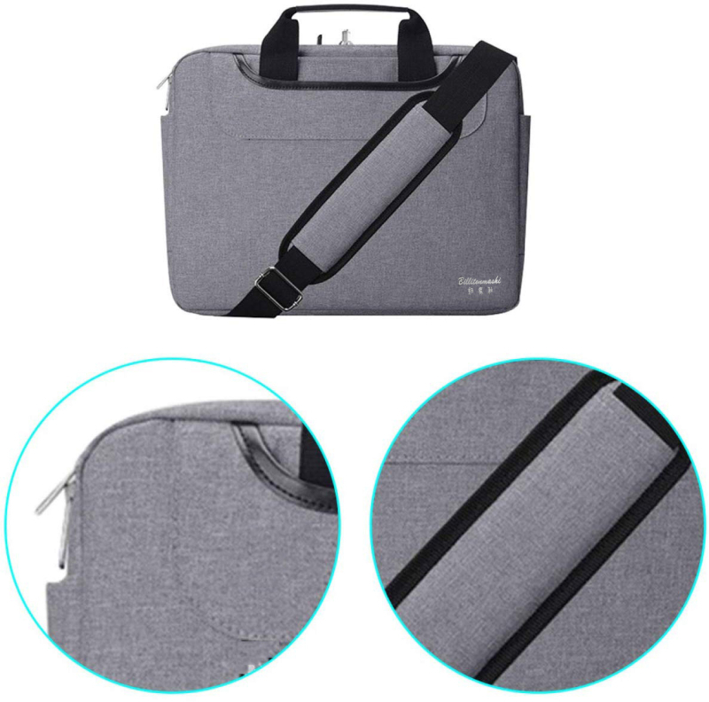 Poslovna torba za prijenosno računalo, vodootporni najlon, zatvarač, podstavljena unutrašnjost, pogodna za notebook/tablet/iPad