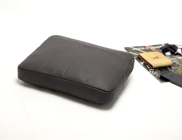 PU bőr táska tabletához és notebookhoz cipzárral, belső bélés, zipzáros zseb és telefon zseb, vízálló és kopásálló, modell HY-2016