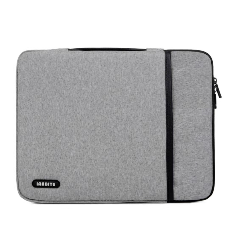 Obal na notebook s mäkkým uchom, polyester, zapínanie na zips, vodeodolný a odolný voči opotrebeniu, proti nárazom, vnútorná tmavá mriežková podšívka, pre obchodné cesty.