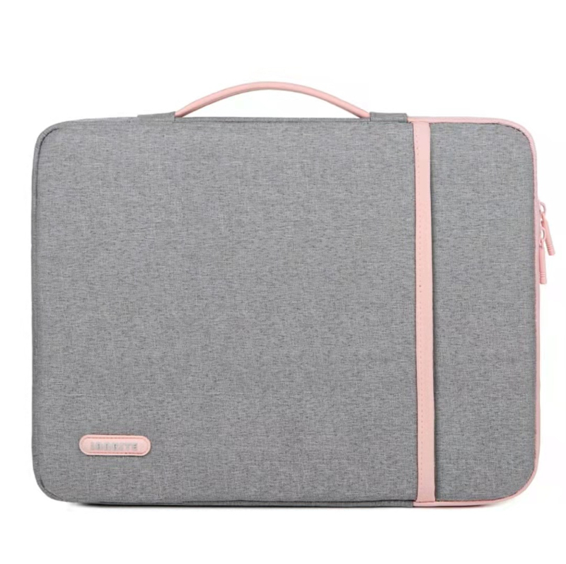 Obal na notebook s mäkkým uchom, polyester, zapínanie na zips, vodeodolný a odolný voči opotrebeniu, proti nárazom, vnútorná tmavá mriežková podšívka, pre obchodné cesty.