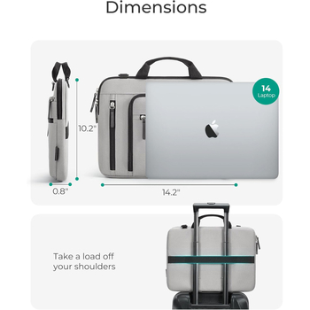 Τσάντα λάπτοπ με πολλαπλά διαμερίσματα, μεγάλη χωρητικότητα, ανθεκτική σε σεισμούς σχεδίαση, Oxford ύφασμα, φερμουάρ