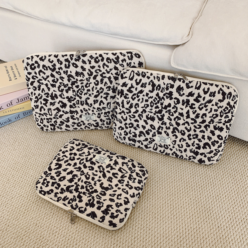 Torbica za laptop s leopard printom, otporan materijal, poliesterova podstava, ulični stil