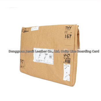 Kraft popieriaus dėklas nešiojamiesiems kompiuteriams ir planšetėms su užtrauktuku – kvėpuojantis, atsparus vandeniui, dėvėjimuisi atsparus; vidinės kišenės: ID kišenė, sumuštinių kišenė, nešiojamojo kišenė; horizontali kvadrato forma