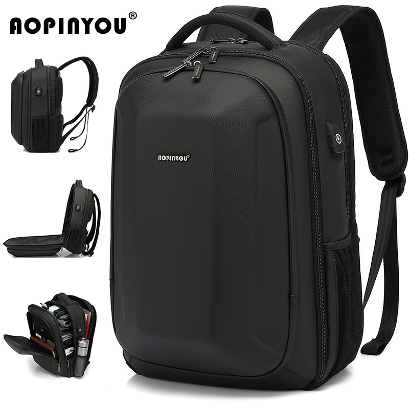 Vodootporan ruksak s tvrdom kućištem za prijenosno računalo za poslovna putovanja, EVA materijal, kompatibilan s 15-inčnim laptopom, kapacitet 20–35 L, ergonomski stražnji panel