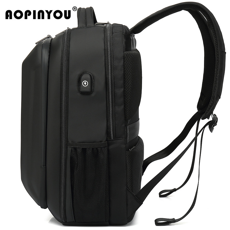 Vodootporan ruksak s tvrdom kućištem za prijenosno računalo za poslovna putovanja, EVA materijal, kompatibilan s 15-inčnim laptopom, kapacitet 20–35 L, ergonomski stražnji panel