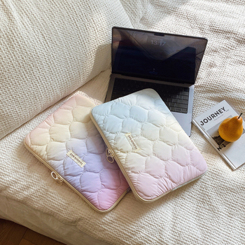 Puzdro na notebook a tablet – ultraľahké, nylon, kvetinový vzor, plyšová podšívka, unisex (ultraľahké; nylon; kvetinový vzor; plyšová podšívka; unisex)