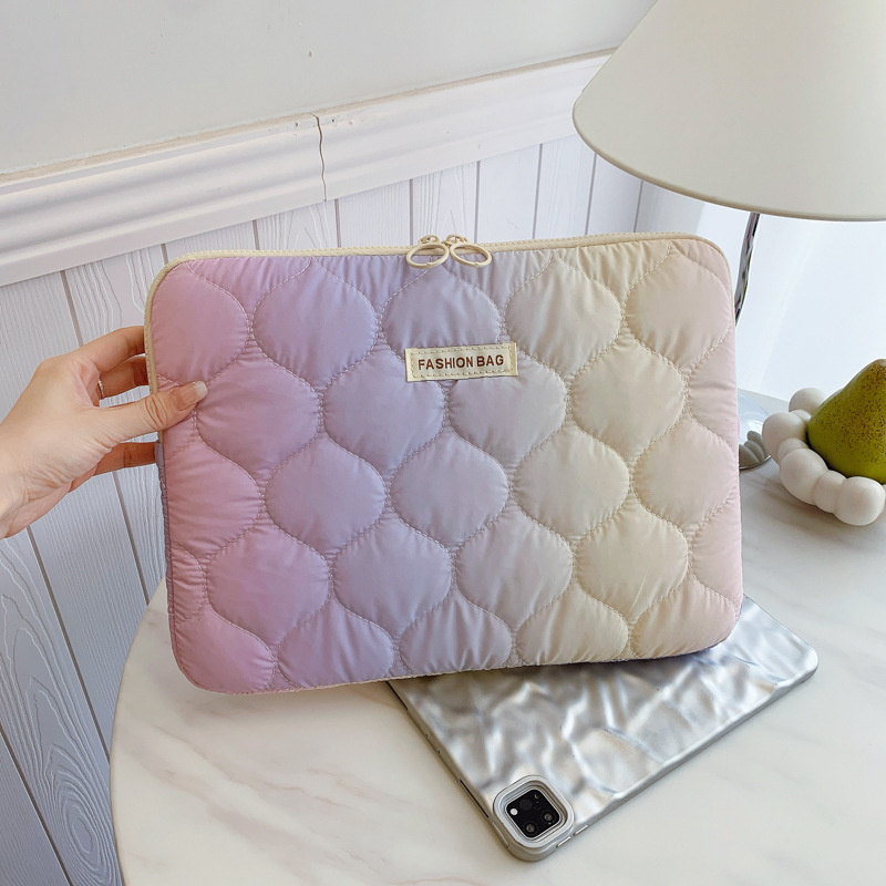 Puzdro na notebook a tablet – ultraľahké, nylon, kvetinový vzor, plyšová podšívka, unisex (ultraľahké; nylon; kvetinový vzor; plyšová podšívka; unisex)