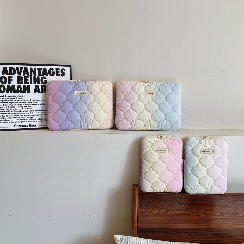 Puzdro na notebook a tablet – ultraľahké, nylon, kvetinový vzor, plyšová podšívka, unisex (ultraľahké; nylon; kvetinový vzor; plyšová podšívka; unisex)