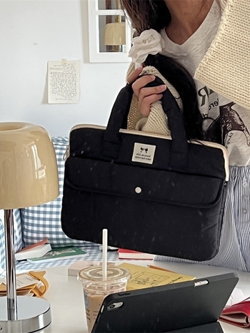 Geantă de umăr pentru tabletă și laptop, design anti-furt, material nylon, căptușeală din nylon, compatibilă cu laptop de 13 inch