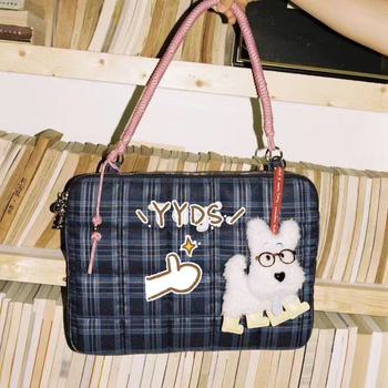 Geantă de laptop pe umăr cu capacitate mare, ultra-ușoară, material Oxford, lansare primăvara 2025, unisex, model animal, căptușeală poliester