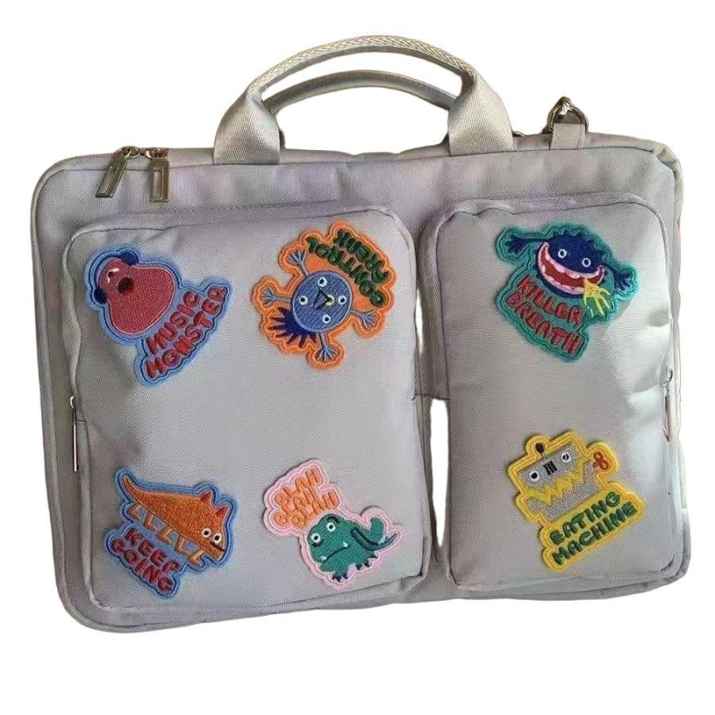 Torba za laptop s Crossbody dizajnom i Monster Patch, poliester vanjska strana, Oxford podstava, proljeće 2025 izdanje
