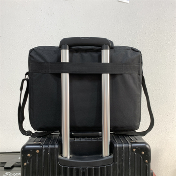 Unisex torba za laptop preko ramena od najlona, velika kapaciteta, pretinac za 17-inčni laptop, zatvarač, više pretinaca, mekana ručka