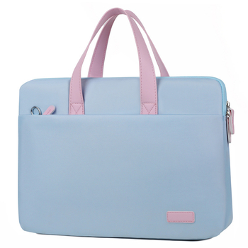 Geantă de umăr pentru documente și laptop, impermeabilă, ultraușoară, rezistentă la șocuri, material poliester, vară 2023.