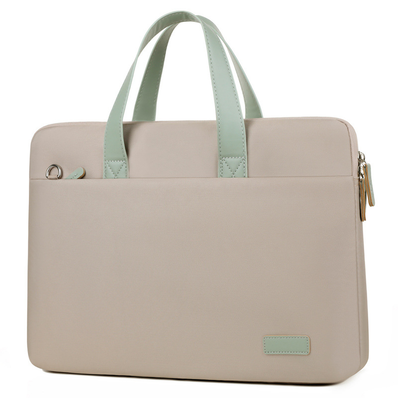 Geantă de umăr pentru documente și laptop, impermeabilă, ultraușoară, rezistentă la șocuri, material poliester, vară 2023.