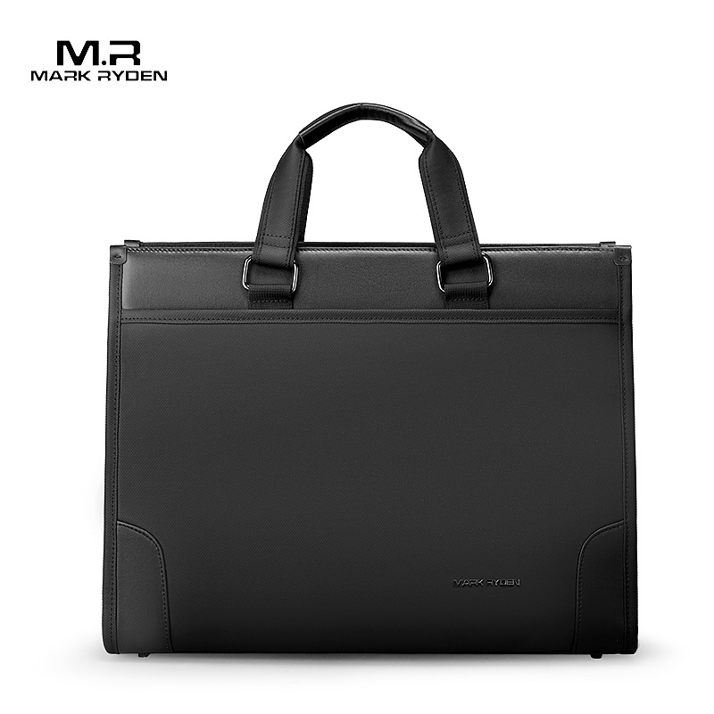 MARK RYDEN poslovna torba za laptop, Oxford platno, jednobojni uzorak, podstava od poliestera