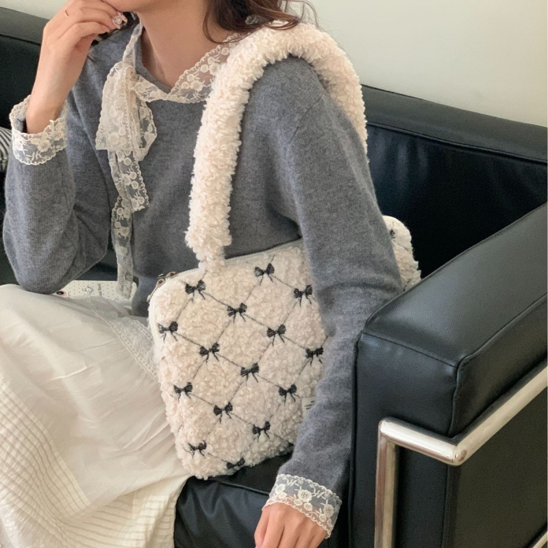 Geantă pentru notebook din pluș, model animal, căptușeală din poliester, unisex, primăvara 2025